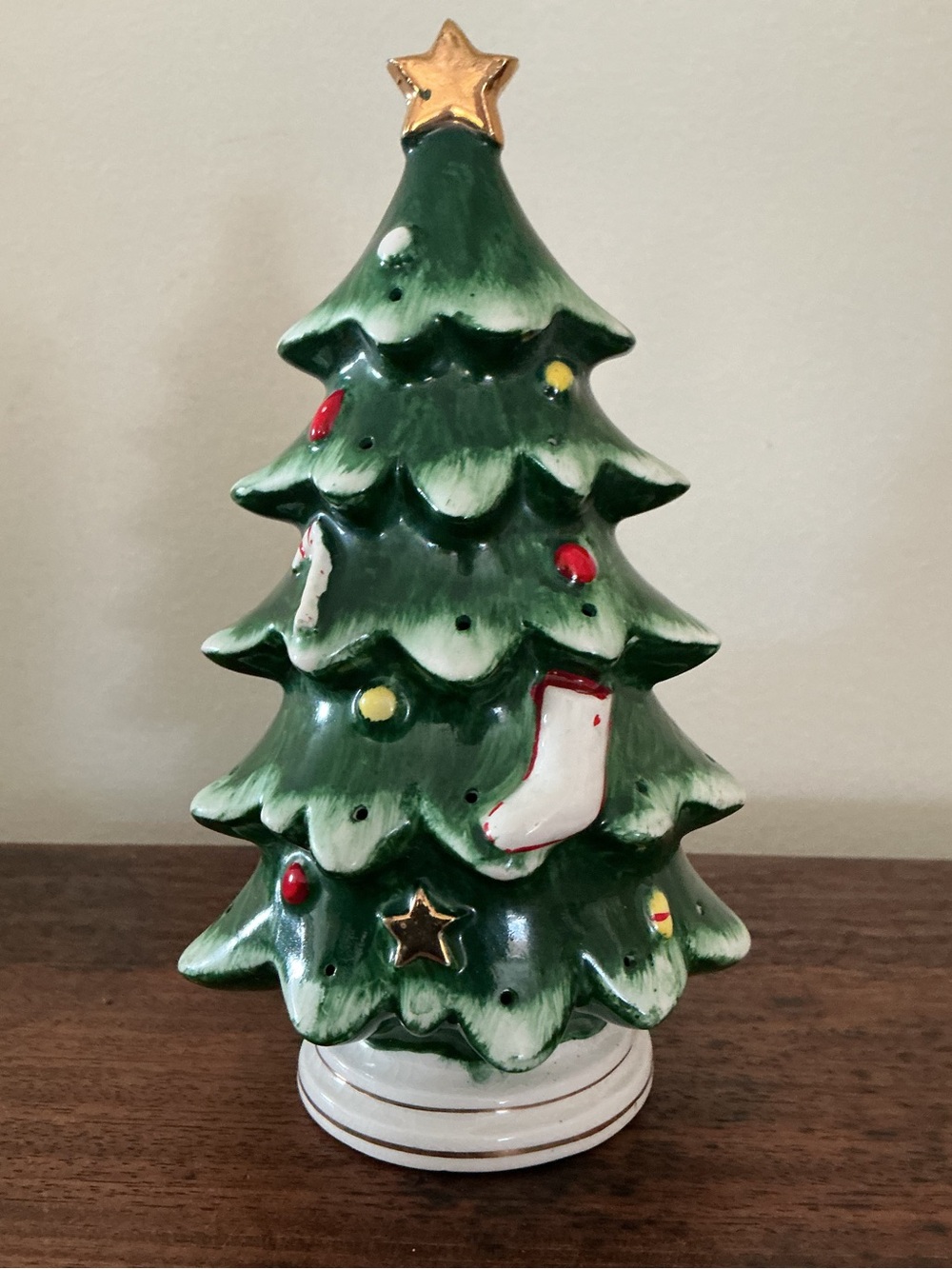 Lefton Christmas Appetizer Tree with Original Sticker